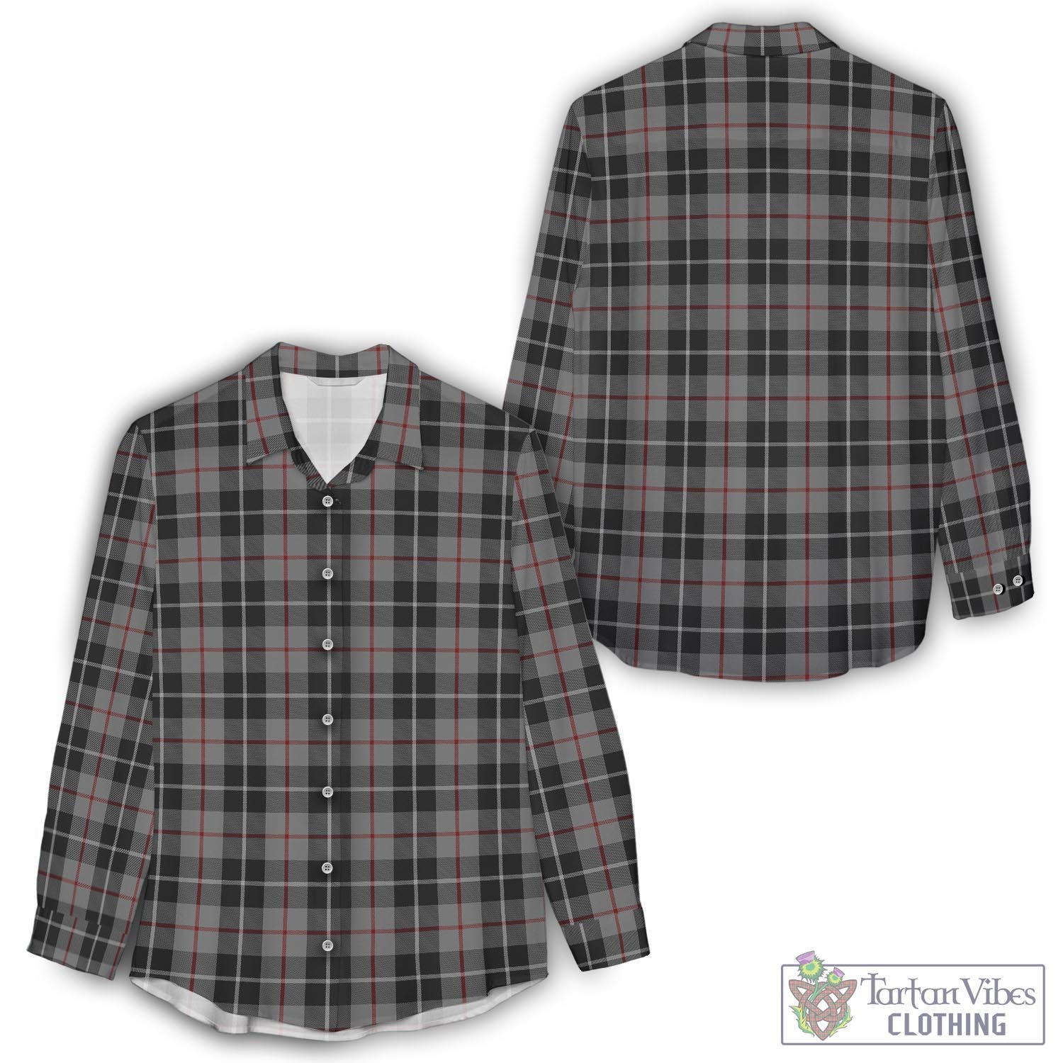 Thompson Grey Tartan Womens Casual Shirt