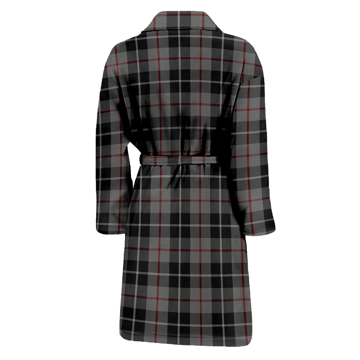 Thompson Grey Tartan Bathrobe with Family Crest - Tartan Vibes Clothing