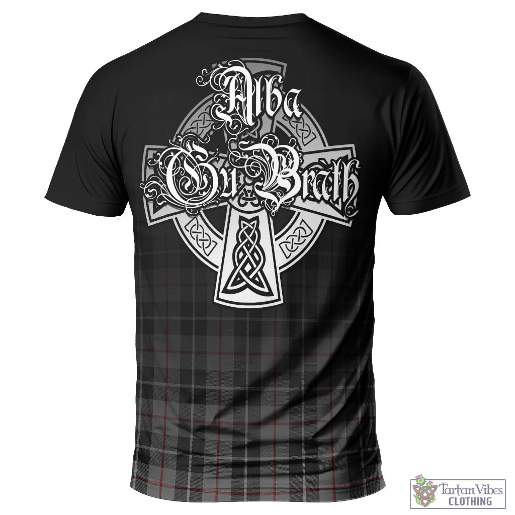 Tartan Vibes Clothing Thompson Grey Tartan T-Shirt Featuring Alba Gu Brath Family Crest Celtic Inspired