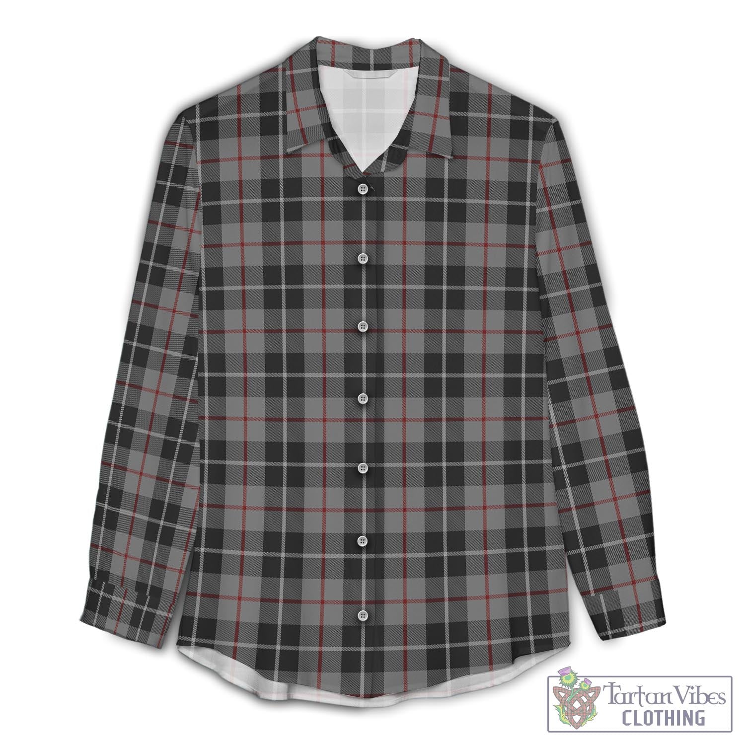 Thompson Grey Tartan Womens Casual Shirt