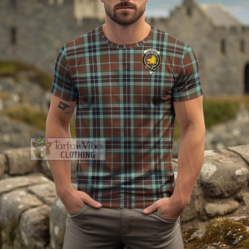 Thompson Hunting Modern Tartan Cotton T-Shirt with Family Crest