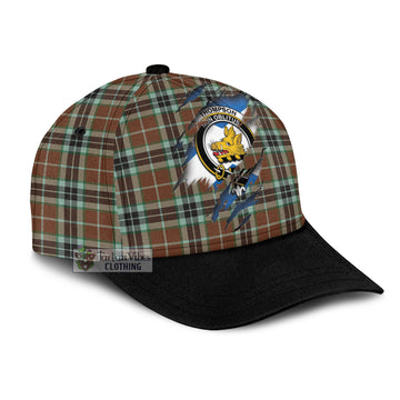 Thompson Hunting Modern Tartan Classic Cap with Family Crest In Me Style