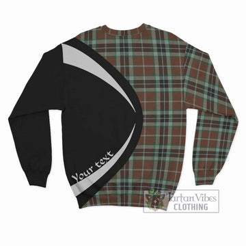 Thompson Hunting Modern Tartan Sweatshirt with Family Crest Circle Style