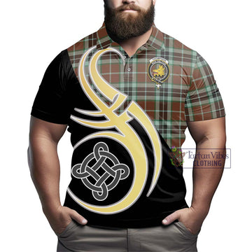 Thompson Hunting Modern Tartan Polo Shirt with Family Crest and Celtic Symbol Style