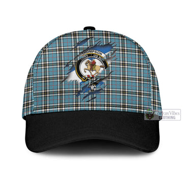 Thompson Society Tartan Classic Cap with Family Crest In Me Style