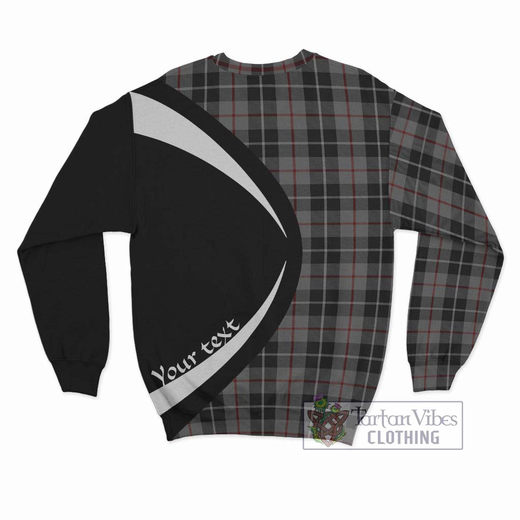 Tartan Vibes Clothing Thompson Society Grey Tartan Sweatshirt with Family Crest Circle Style