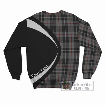 Thompson Society Grey Tartan Sweatshirt with Family Crest Circle Style