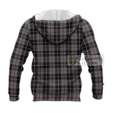 Thompson Society Grey Tartan Knitted Hoodie with Family Crest DNA In Me Style