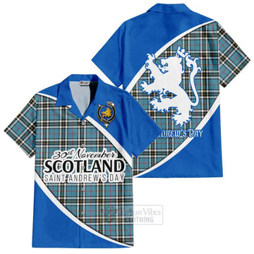 Thompson (Thomson) Family Crest Tartan Hawaiian Shirt Celebrate Saint Andrew's Day in Style Kid - Tartan Vibes Clothing