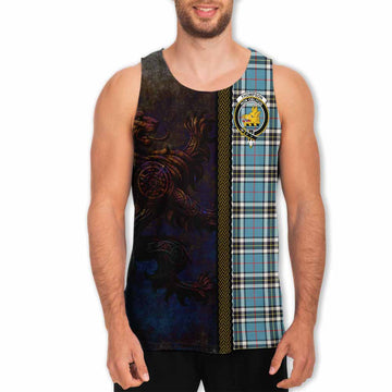 Thompson (Thomson) Tartan Family Crest Men's Tank Top Alba Gu Brath Be Brave Lion Ancient Style Men - Tartan Vibes Clothing
