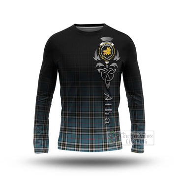 Thompson (Thomson) Tartan Long Sleeve T-Shirt Featuring Alba Gu Brath Family Crest Celtic Inspired Unisex - Tartan Vibes Clothing