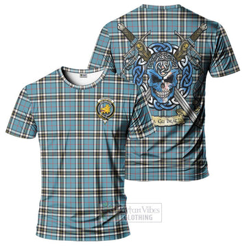 Thompson (Thomson) Tartan T-Shirt with Family Crest Celtic Skull Style Kid's Shirt - Tartan Vibes Clothing