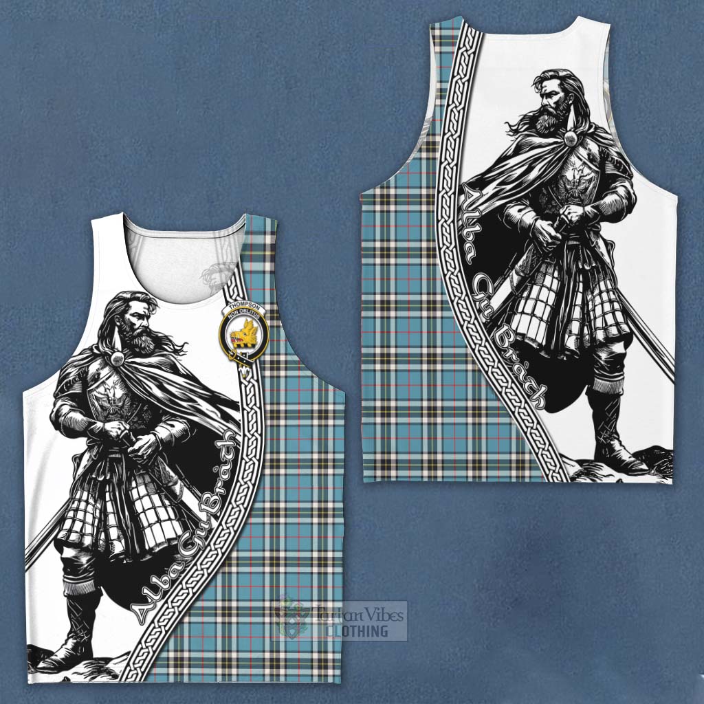 Thompson (Thomson) Tartan Clan Crest Men's Tank Top with Highlander Warrior Celtic Style Men - Tartan Vibes Clothing