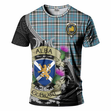 Thompson (Thomson) Tartan Family Crest T-Shirt Lion Rampant Royal Thistle Shield Celtic Inspired Kid's Shirt - Tartan Vibes Clothing