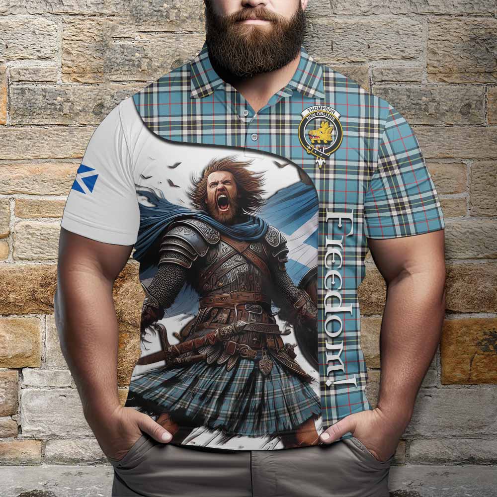 Thompson (Thomson) Crest Tartan Polo Shirt Inspired by the Freedom of Scottish Warrior Kid - Tartan Vibes Clothing