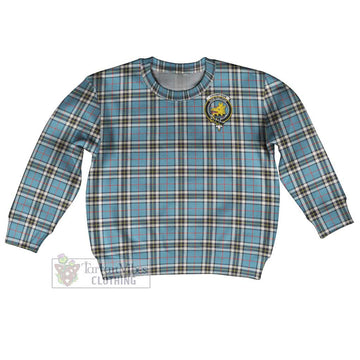 Thompson (Thomson) Tartan Kid Ugly Sweater with Family Crest Kid - Tartan Vibes Clothing