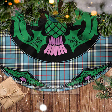 Thompson (Thomson) Tartan Christmas Tree Skirt Scottish Thistle Style - Tartan Vibes Clothing
