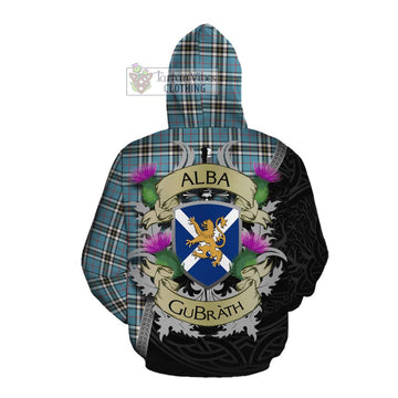 Thompson (Thomson) Tartan Family Crest Cotton Hoodie Lion Rampant Royal Thistle Shield Celtic Inspired Pullover Hoodie - Tartan Vibes Clothing