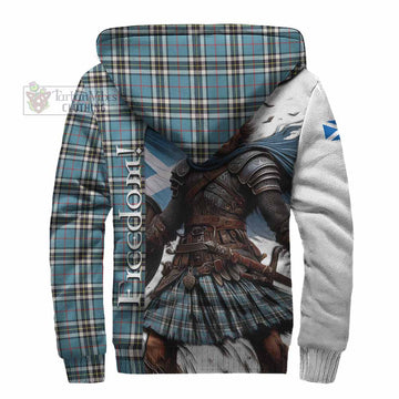 Thompson (Thomson) Crest Tartan Sherpa Hoodie Inspired by the Freedom of Scottish Warrior - Tartan Vibes Clothing