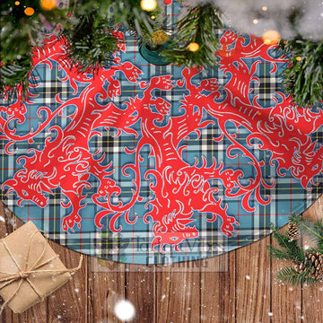 Thompson (Thomson) Tartan Christmas Tree Skirt Lion Rampant Style - Tartan Vibes Clothing