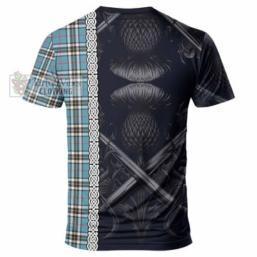Thompson (Thomson) Tartan T-Shirt with Family Crest Cross Sword Thistle Celtic Vibes - Tartan Vibes Clothing