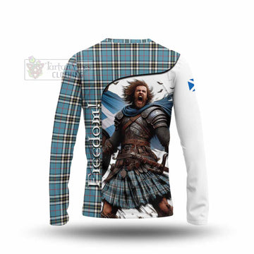 Thompson (Thomson) Crest Tartan Long Sleeve T-Shirt Inspired by the Freedom of Scottish Warrior - Tartan Vibes Clothing