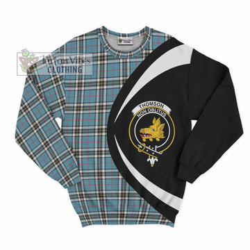 Thompson (Thomson) Tartan Sweatshirt with Family Crest Circle Style