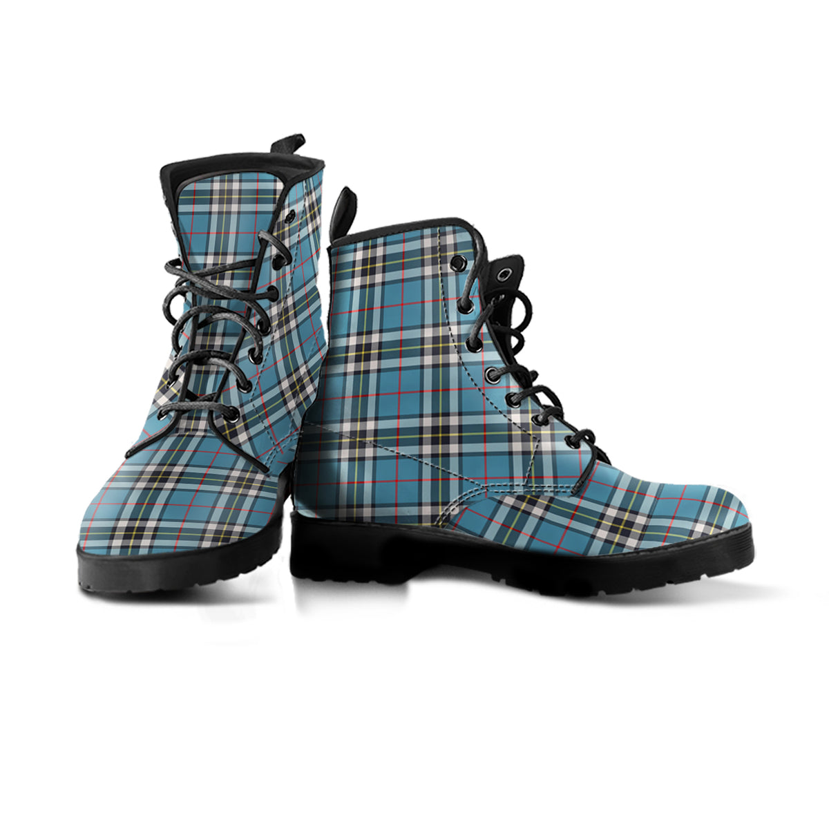 Thompson (Thomson) Tartan Leather Boots Men' Boots - Tartan Vibes Clothing
