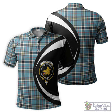 Thompson (Thomson) Tartan Men's Polo Shirt with Family Crest Circle Style