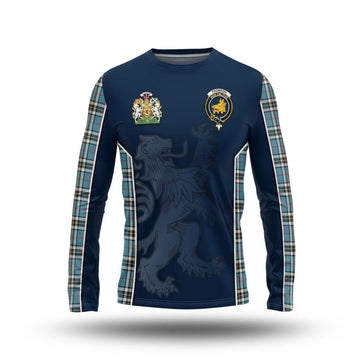 Thompson (Thomson) Tartan Long Sleeve T-Shirt with Family Crest and Lion Rampant Vibes Sport Style