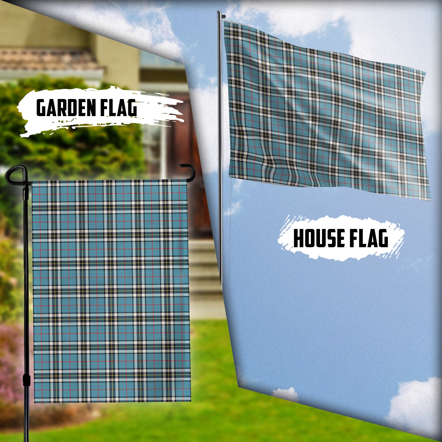 Thompson (Thomson) Tartan Flag Garden Flag (Vertical) - Tartan Vibes Clothing