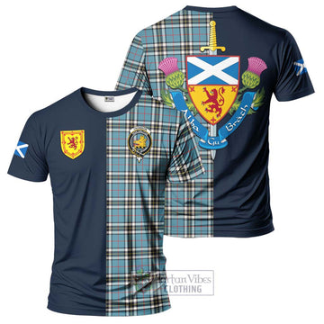 Thompson (Thomson) Tartan T-Shirt Alba with Scottish Lion Royal Arm Half Style