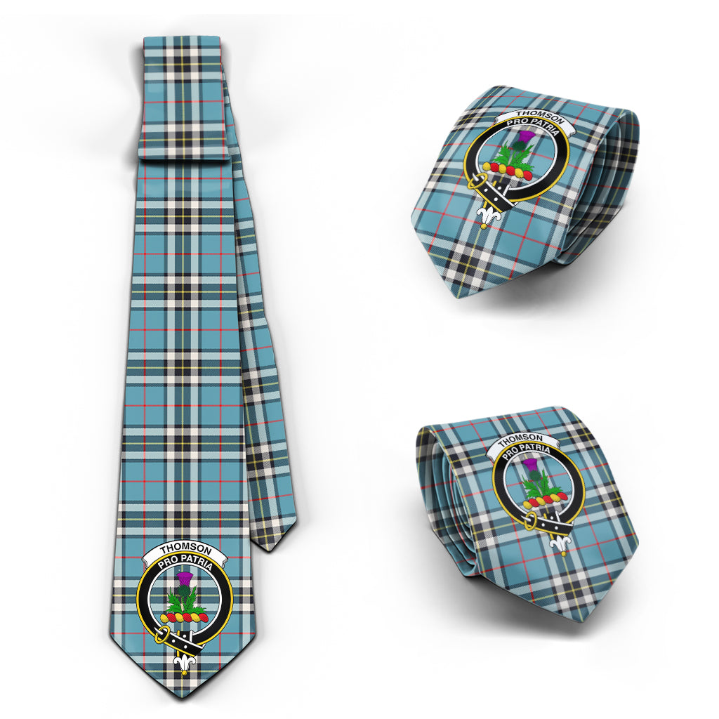 Thompson (Thomson) Tartan Classic Necktie with Family Crest Necktie One Size - Tartan Vibes Clothing