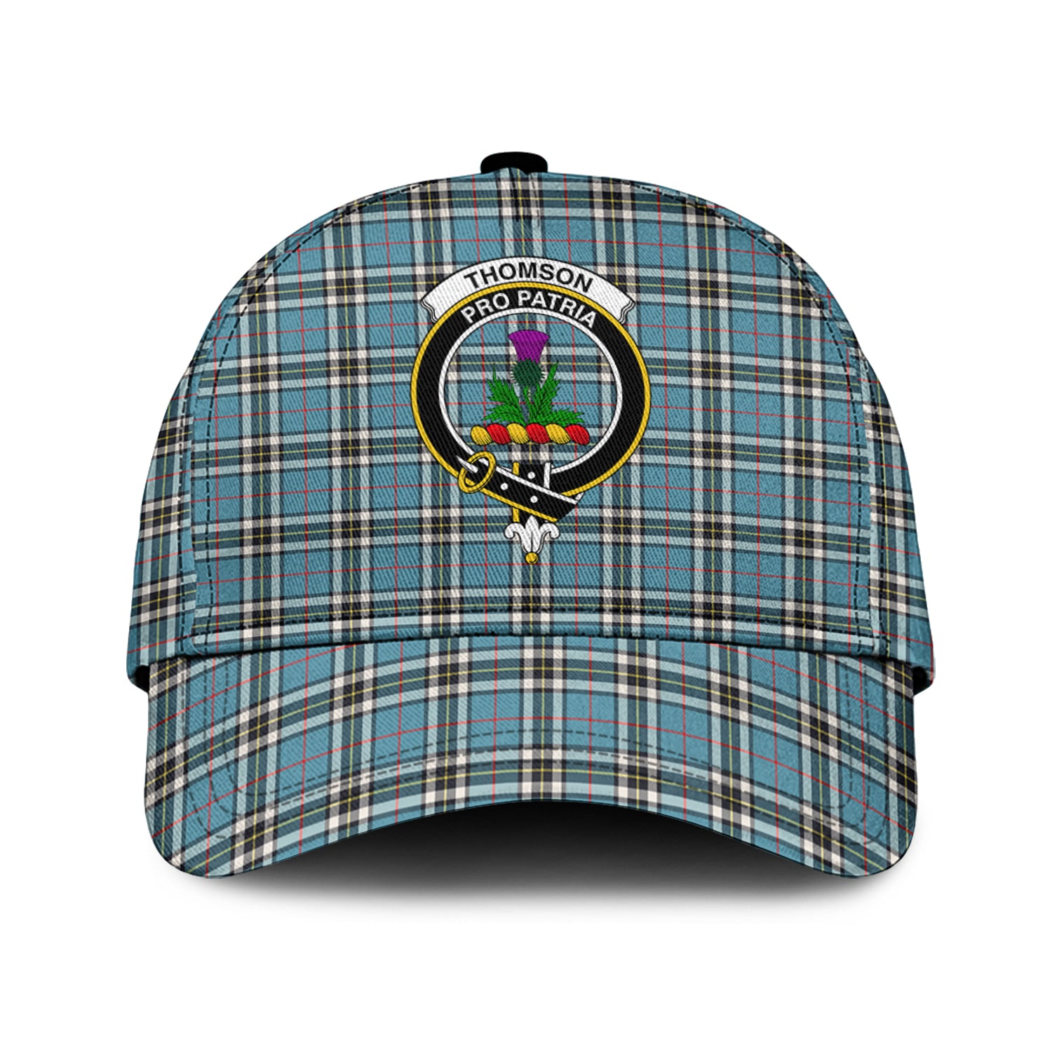 Thompson (Thomson) Tartan Classic Cap with Family Crest Classic Cap Universal Fit - Tartan Vibes Clothing