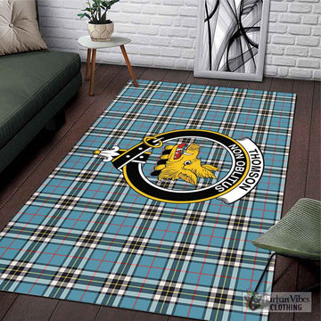 Thomson Tartan Area Rug with Family Crest