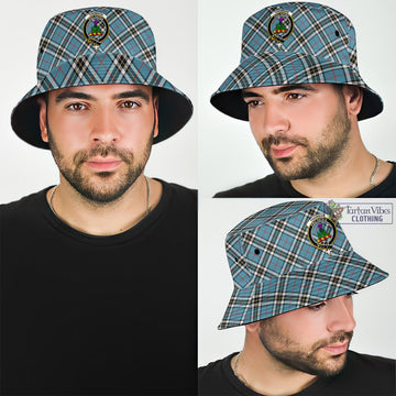 Thomson Tartan Bucket Hat with Family Crest