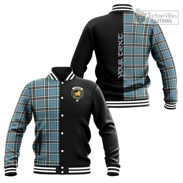 Thompson (Thomson) Tartan Baseball Jacket with Family Crest and Half Of Me Style