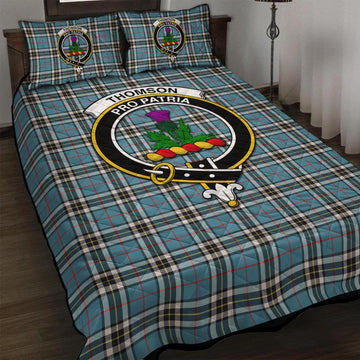 Thompson (Thomson) Tartan Quilt Bed Set with Family Crest