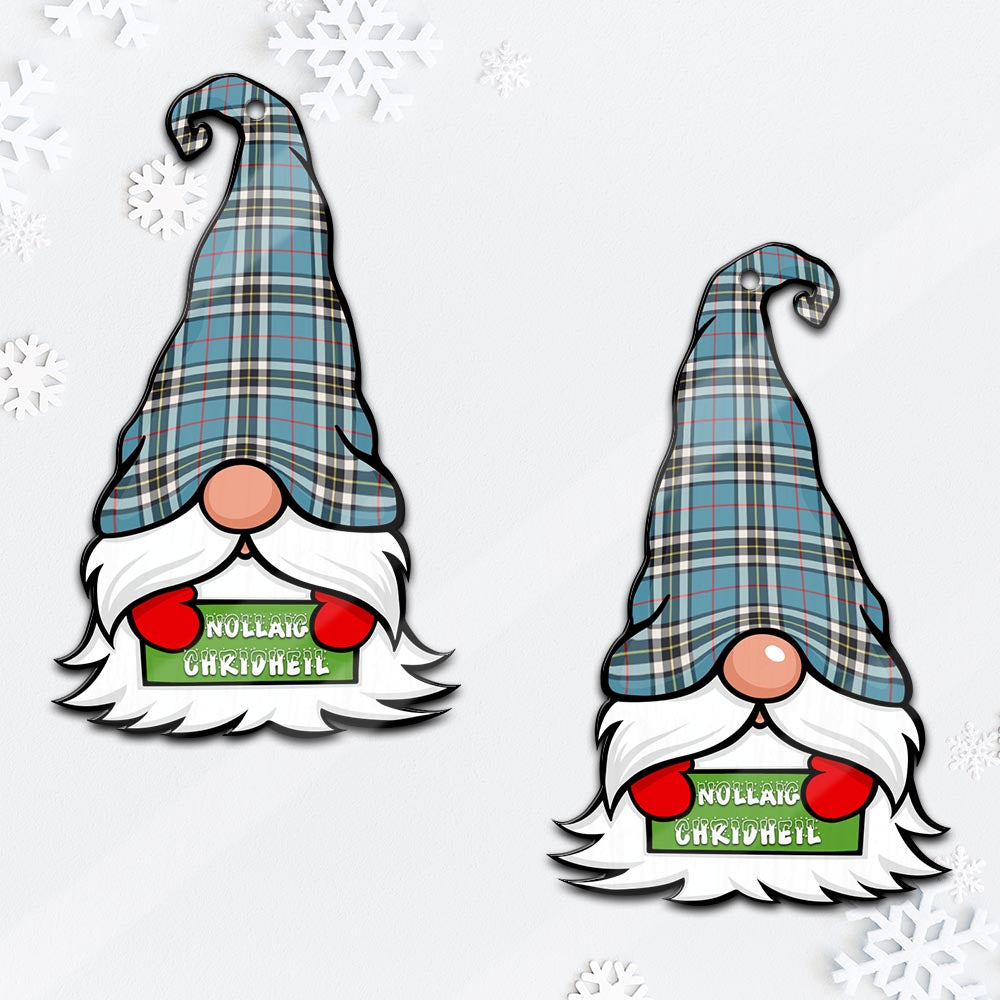 Thompson (Thomson) Gnome Christmas Ornament with His Tartan Christmas Hat - Tartan Vibes Clothing