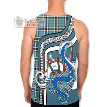 Thompson (Thomson) Tartan Men's Tank Top with Epic Bagpipe Style