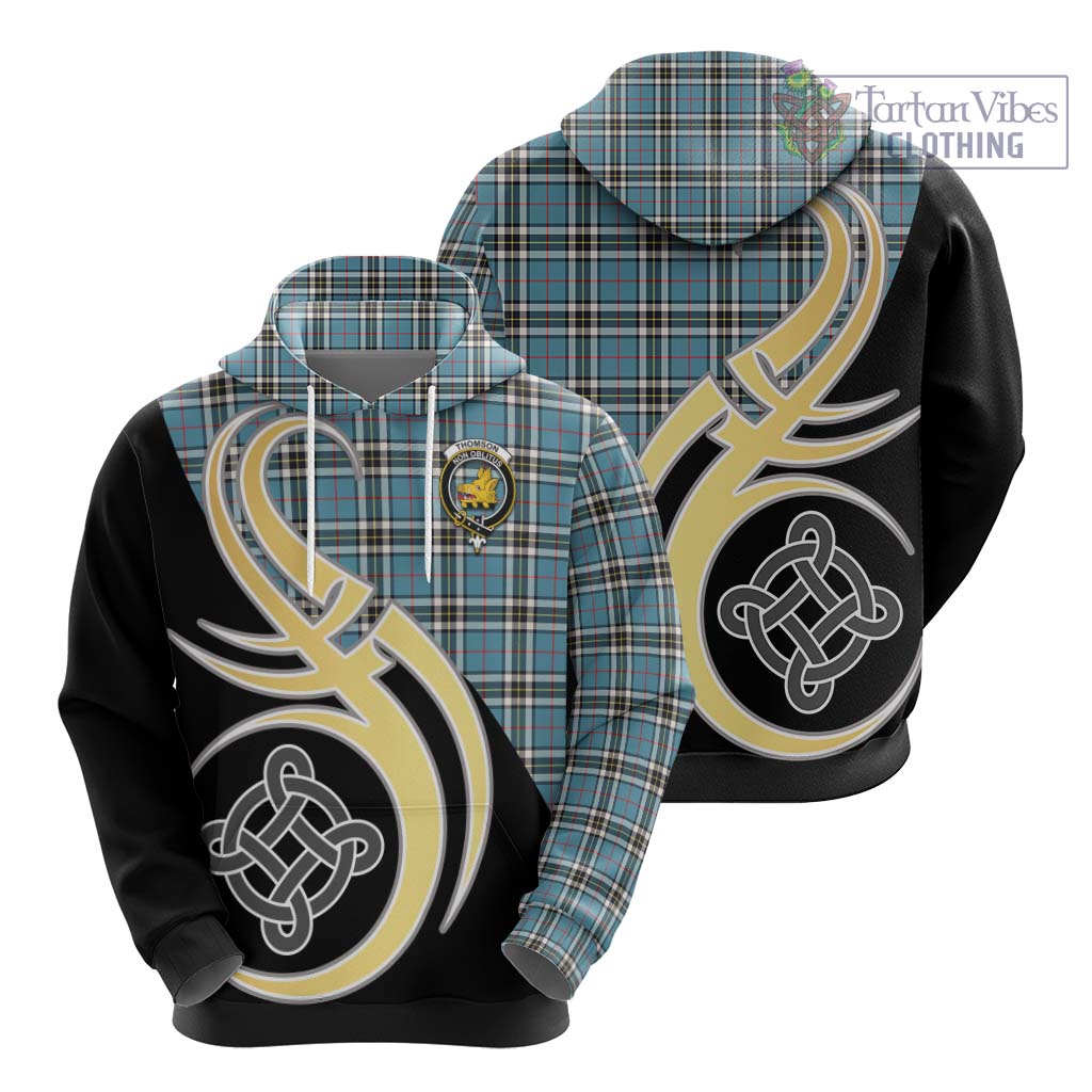 Thompson (Thomson) Tartan Hoodie with Family Crest and Celtic Symbol Style - Tartan Vibes Clothing