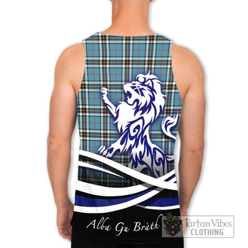 Thompson (Thomson) Tartan Men's Tank Top with Alba Gu Brath Regal Lion Emblem