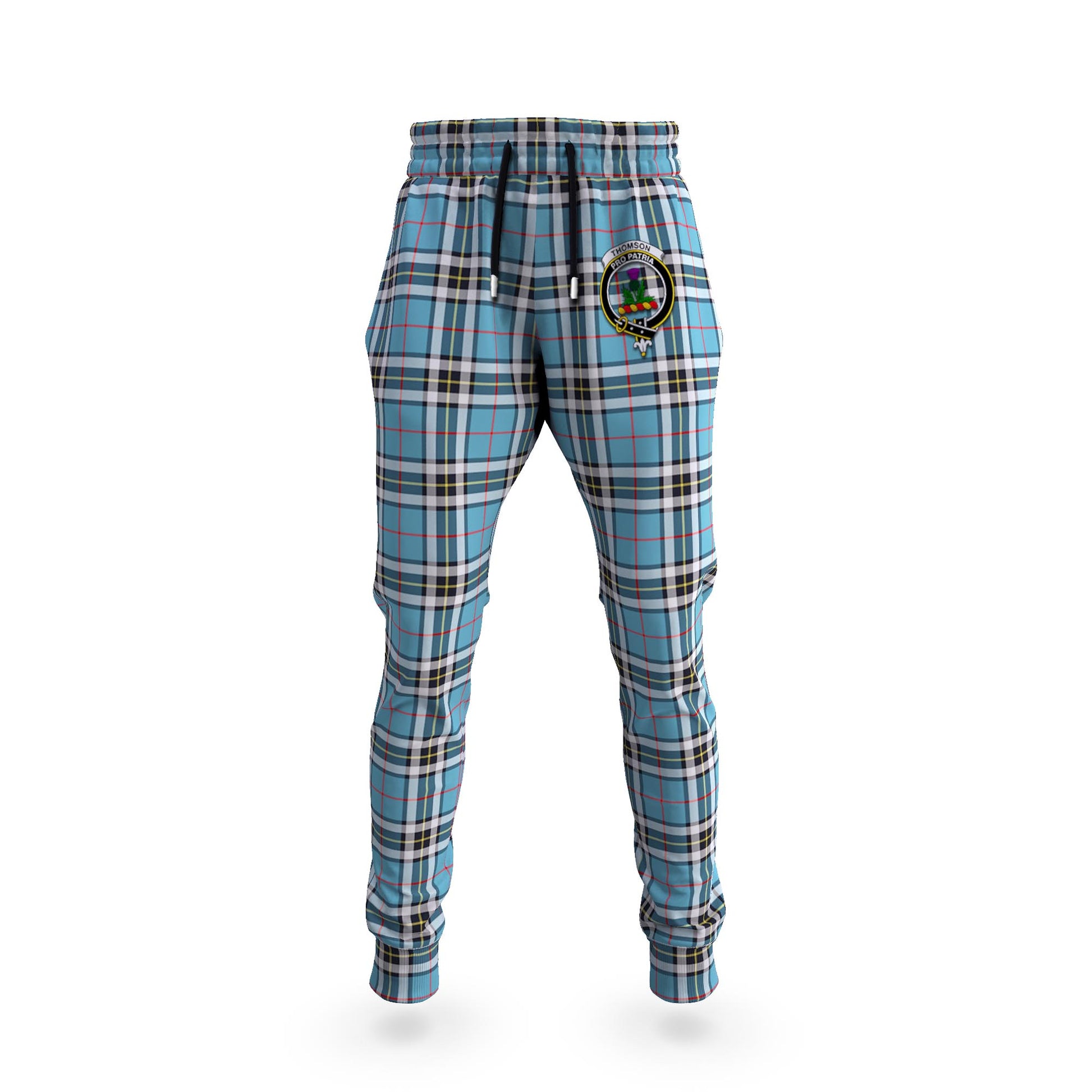 Thompson (Thomson) Tartan Joggers Pants with Family Crest 5XL - Tartan Vibes Clothing