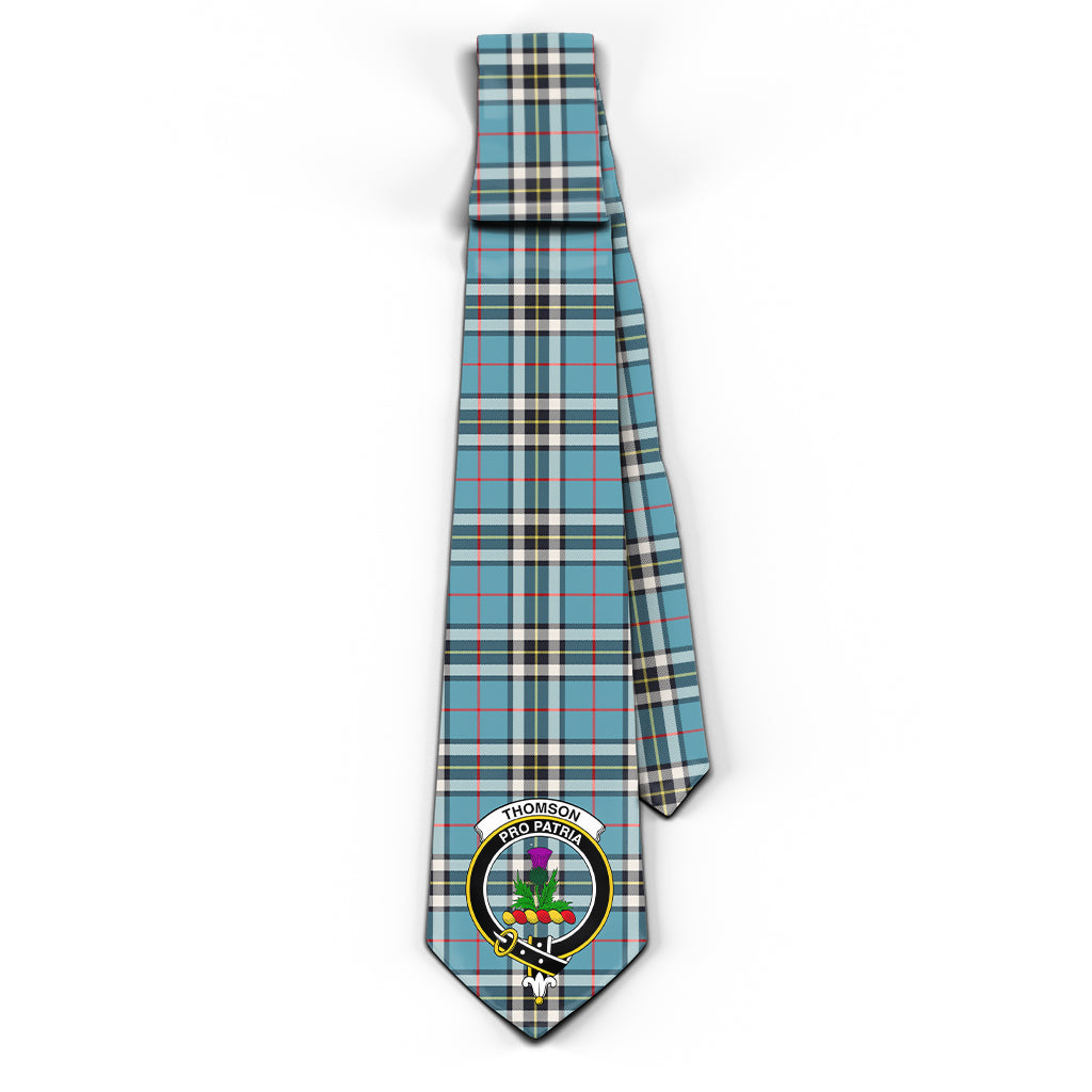 Thompson (Thomson) Tartan Classic Necktie with Family Crest - Tartan Vibes Clothing