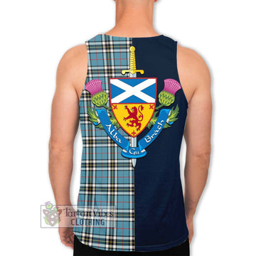 Thompson (Thomson) Tartan Men's Tank Top Alba with Scottish Lion Royal Arm Half Style