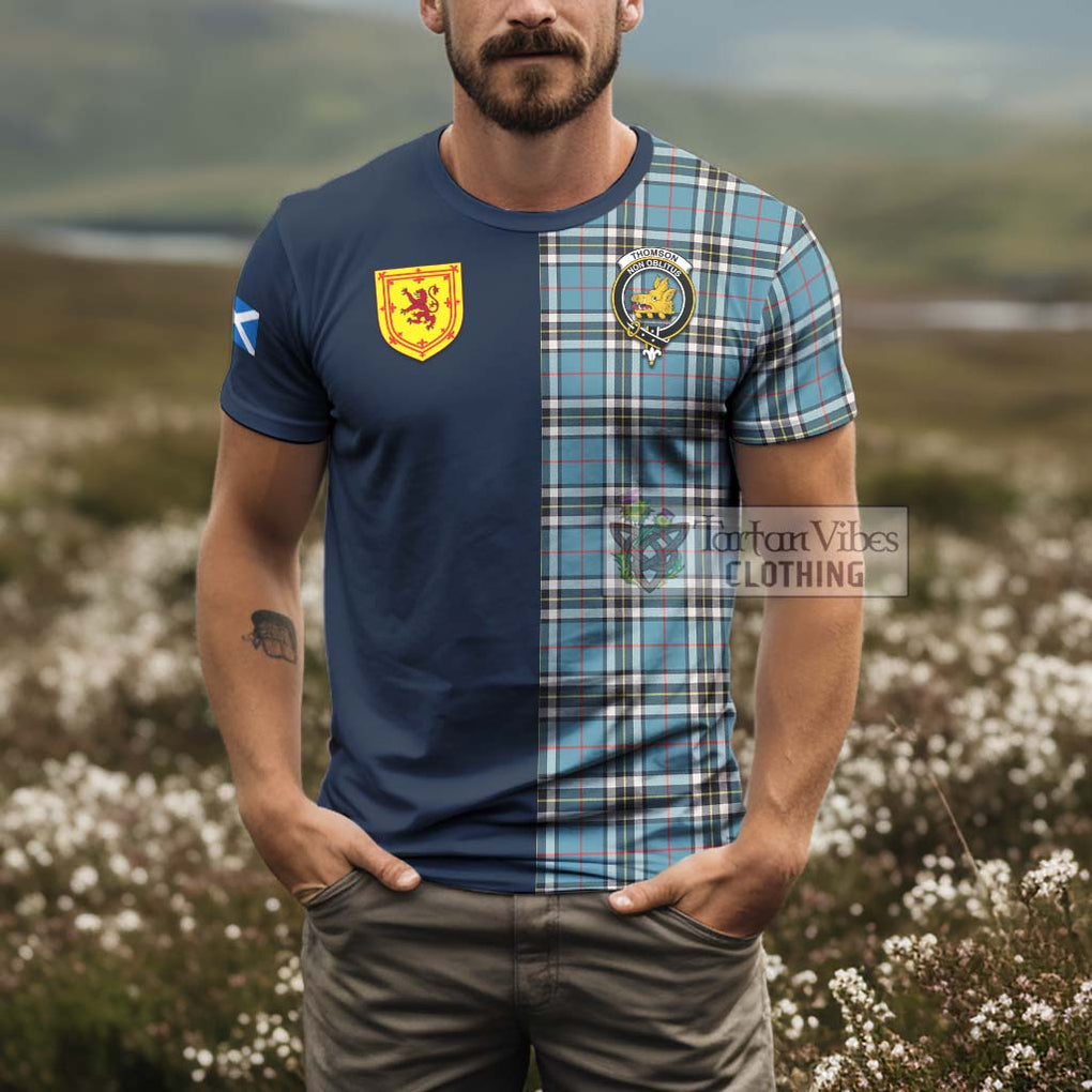 Thompson (Thomson) Tartan T-Shirt Alba with Scottish Lion Royal Arm Half Style - Tartan Vibes Clothing