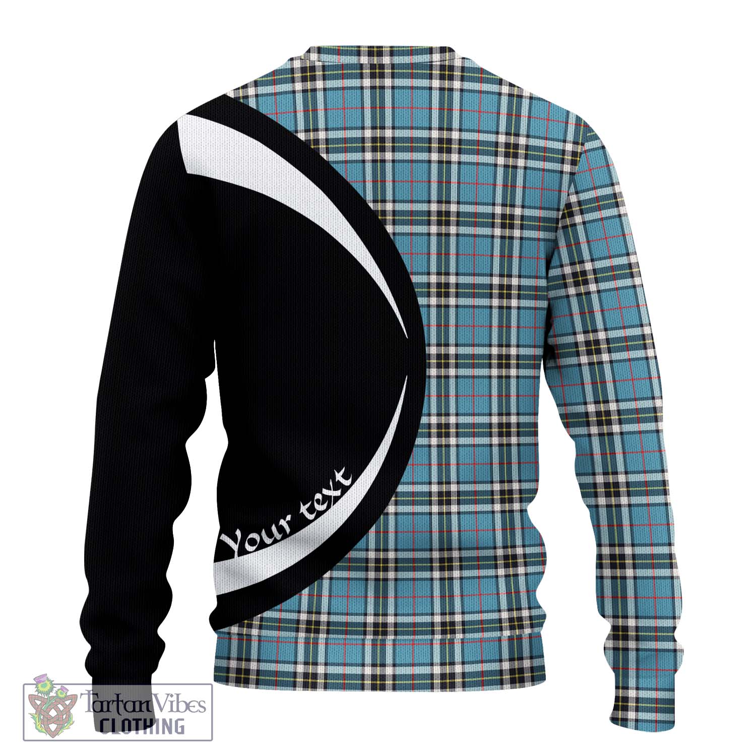 Thompson (Thomson) Tartan Knitted Sweater with Family Crest Circle Style - Tartan Vibes Clothing