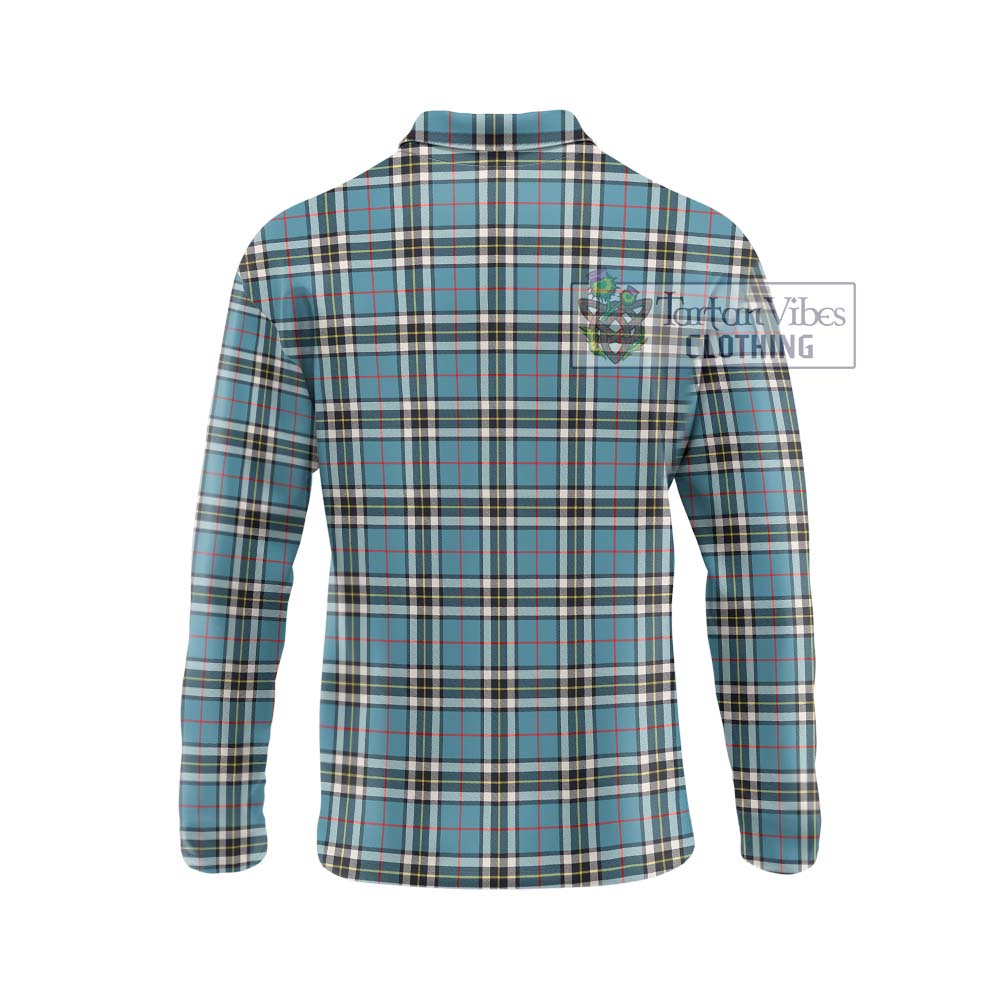 Thompson (Thomson) Tartan Long Sleeve Polo Shirt with Family Crest DNA In Me Style - Tartanvibesclothing Shop