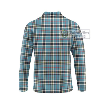 Thompson (Thomson) Tartan Long Sleeve Polo Shirt with Family Crest DNA In Me Style