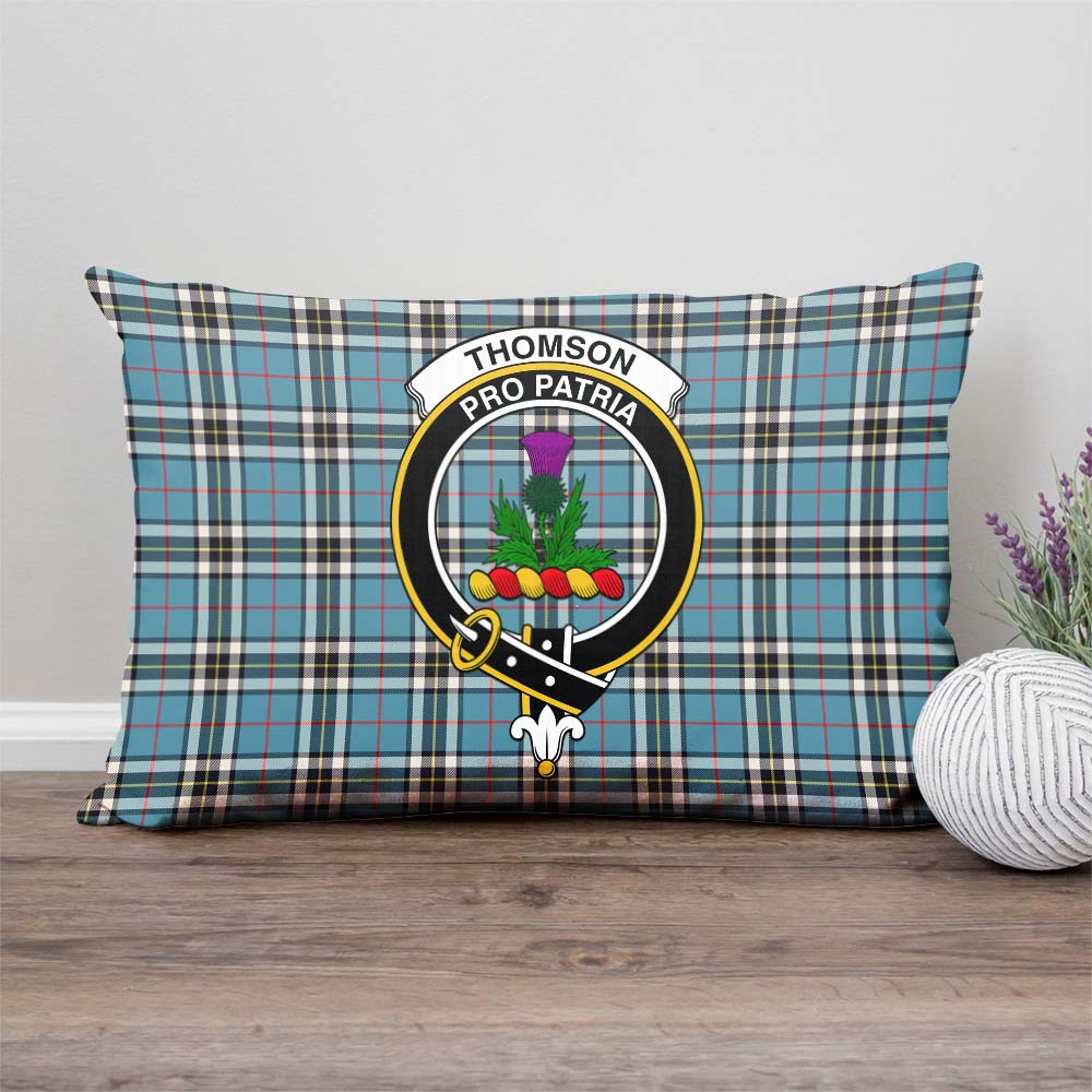 Thomson Tartan Pillow Cover with Family Crest Rectangle Pillow Cover - Tartanvibesclothing